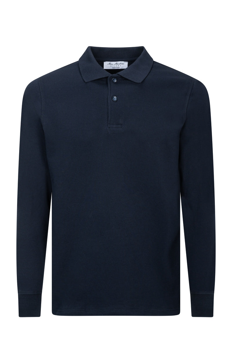 Polo Maniche Lunghe Blue
