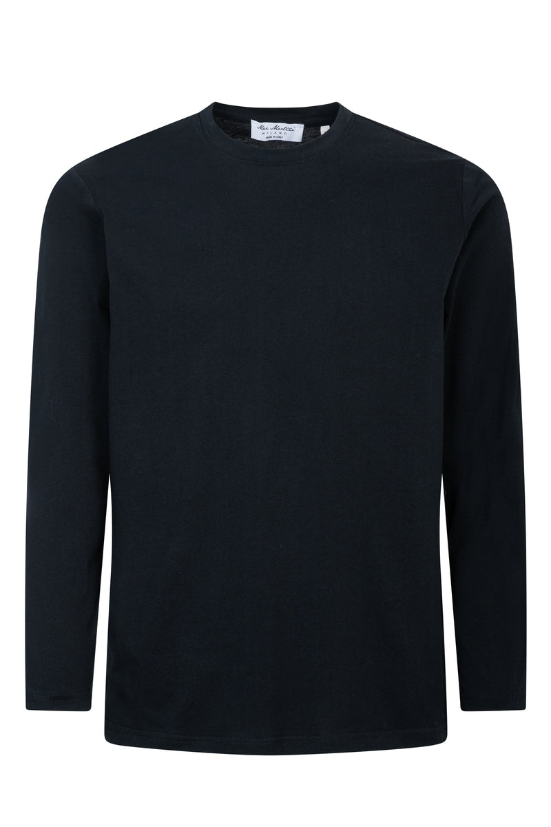 T-Shirt Nera Maniche Lunghe