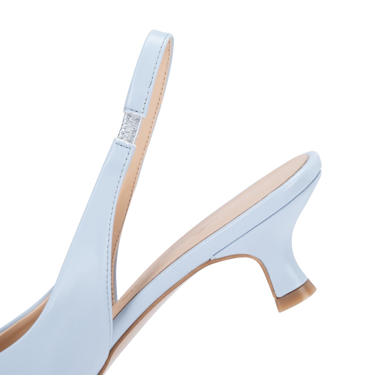 Scarpe Made in Italy Tacco Basso Colore Celeste