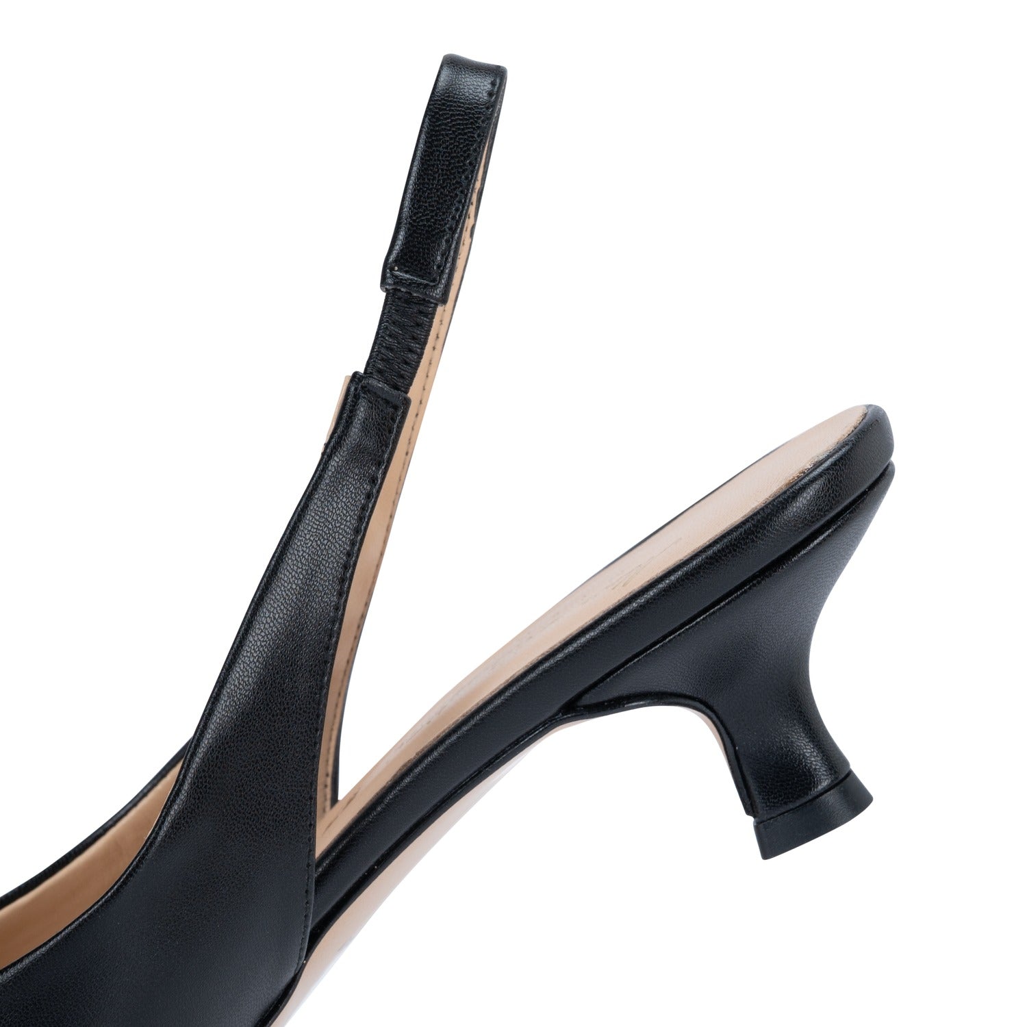 Scarpe Made in Italy Tacco Basso Colore Nero
