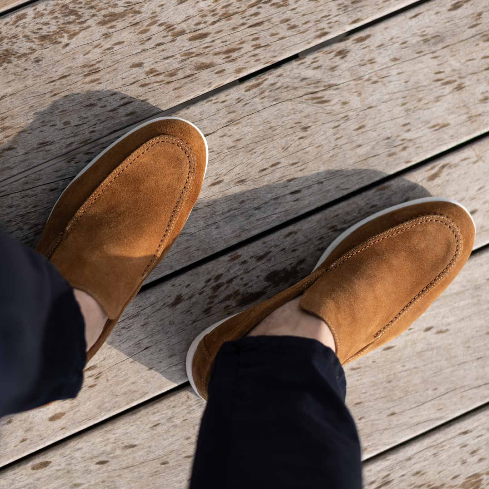 Premium Camel Chamois Moccasin