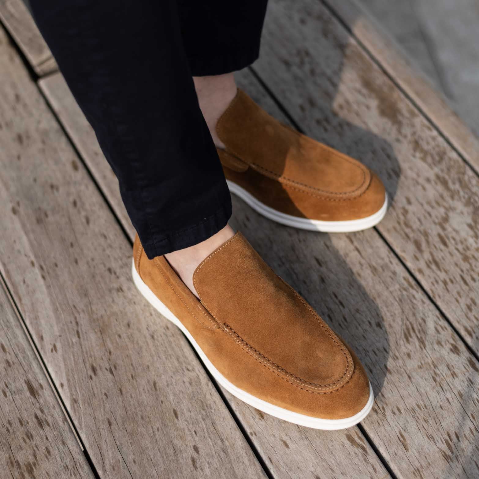 Premium Camel Chamois Moccasin