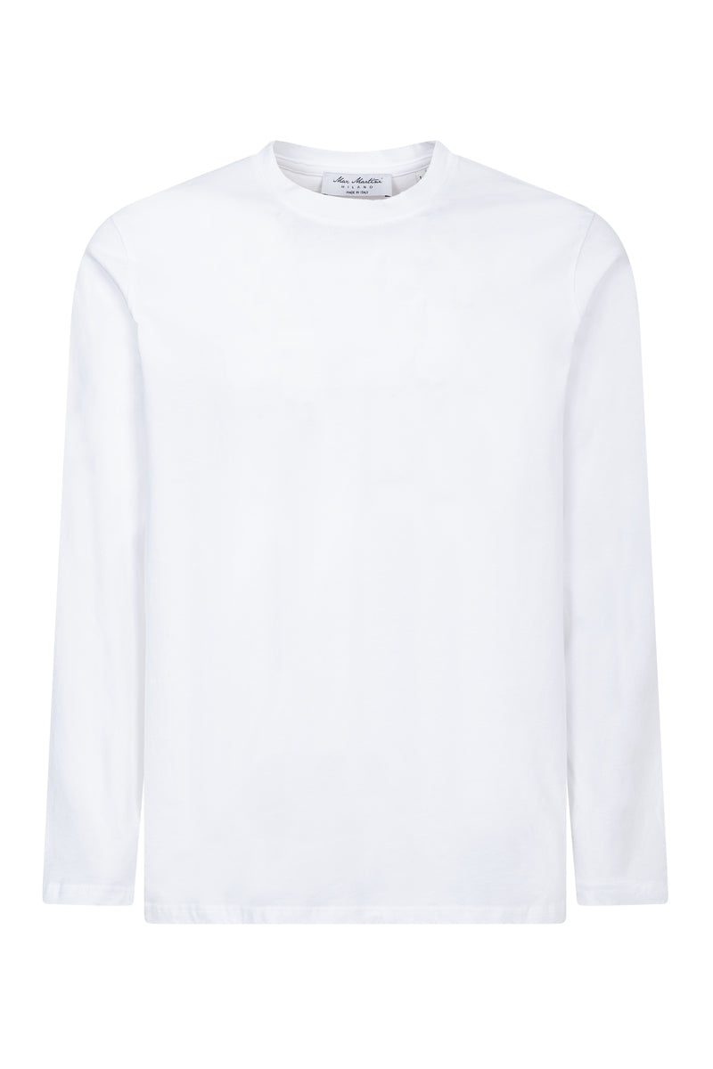 T-Shirt Bianca Maniche Lunghe