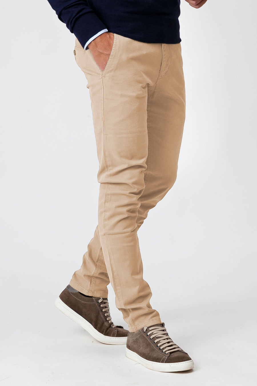 Pantalone in Cotone Beige Extra Slim