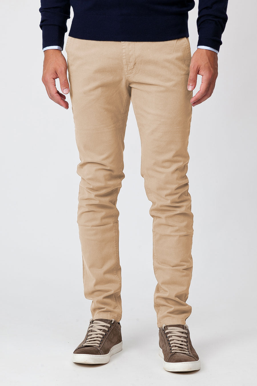 Pantalone in Cotone Beige Extra Slim