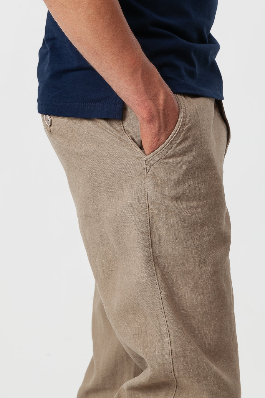 Lino Camel trousers