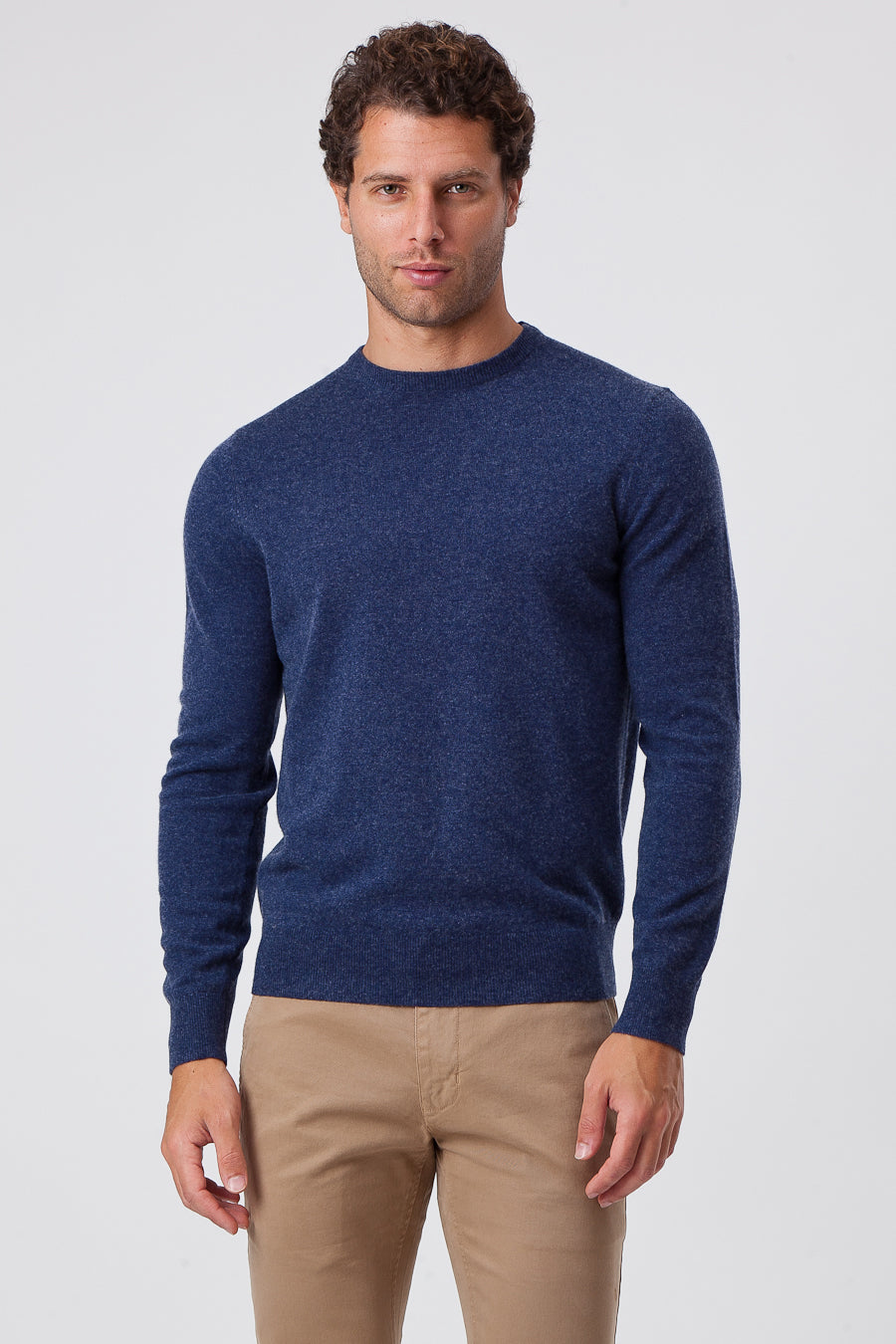 Girocollo Misto Viscosa Blue J