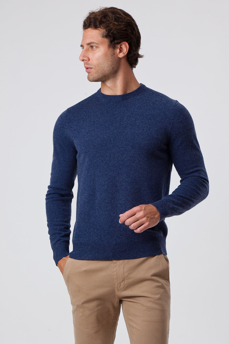 Girocollo Misto Viscosa Blue J