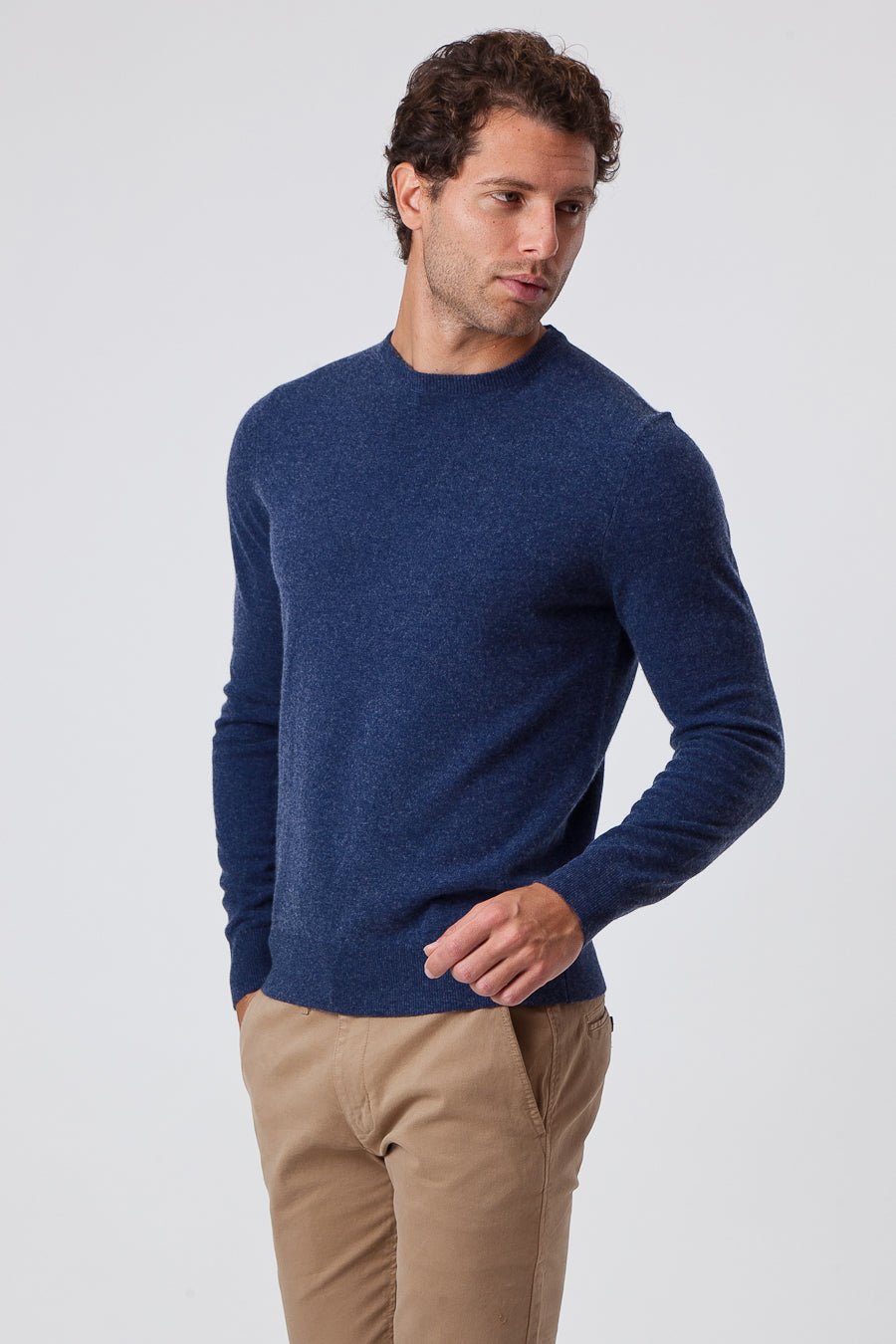 Girocollo Misto Viscosa Blue J