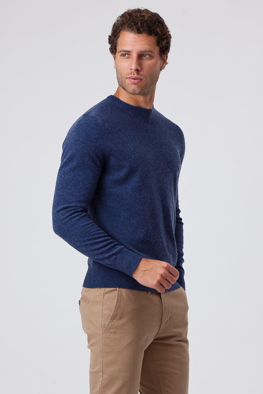 Girocollo Misto Viscosa Blue J