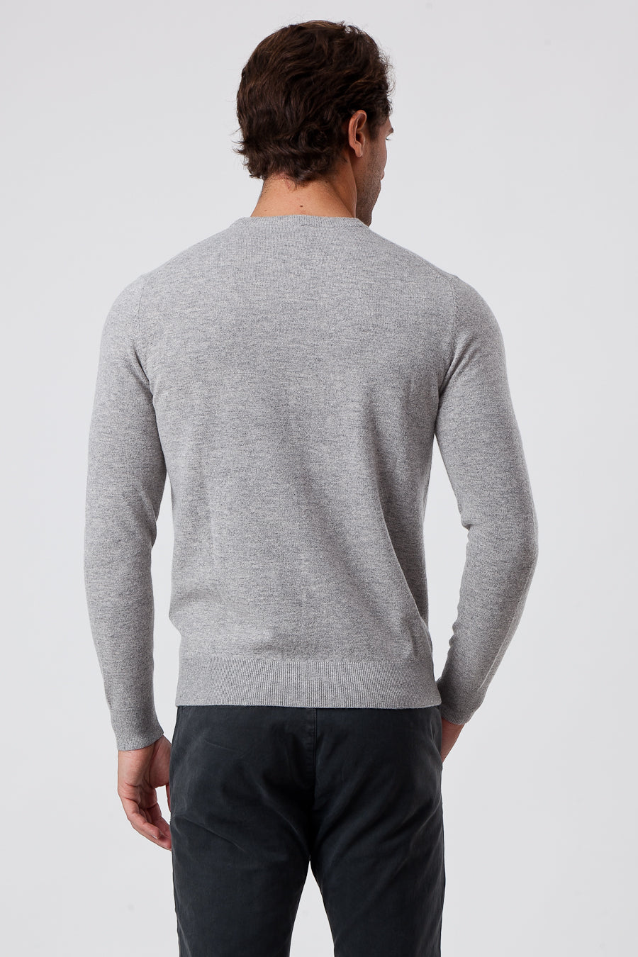 Girocollo Cashmere e Lana Grigio
