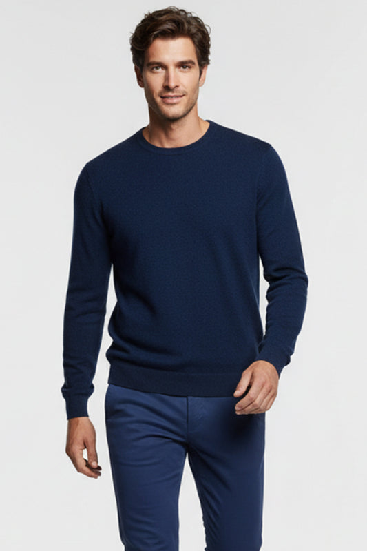 Cashmere and Blue Royal wool crew