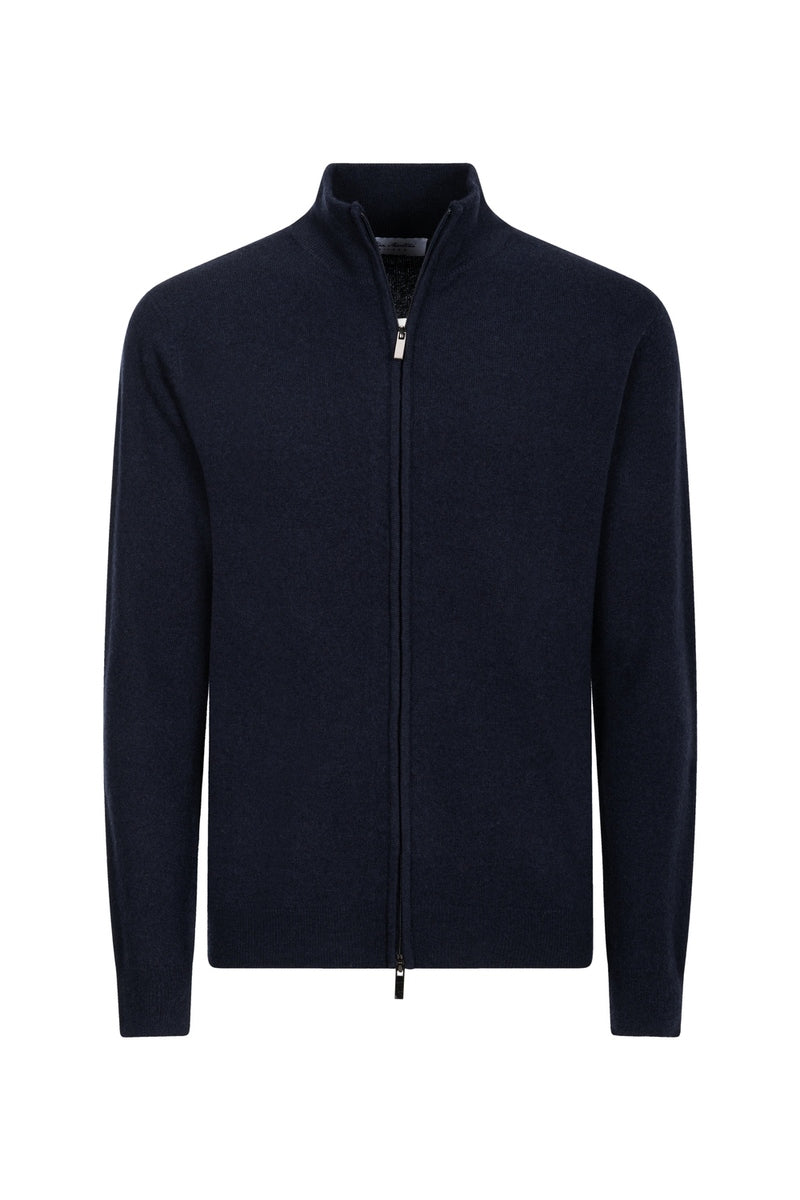 Zip Blue Cashmere e Lana Merinos