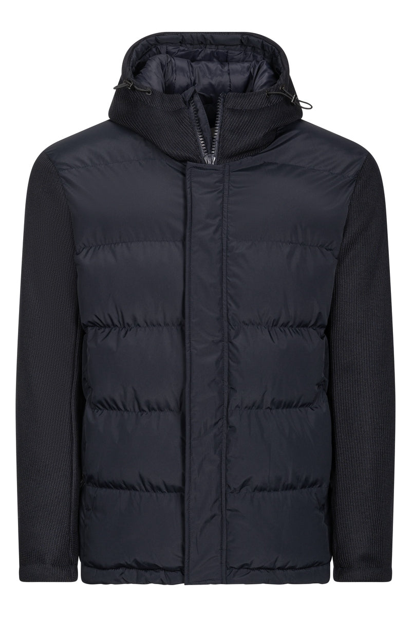 Giubbino Maglione Blue con Cappuccio