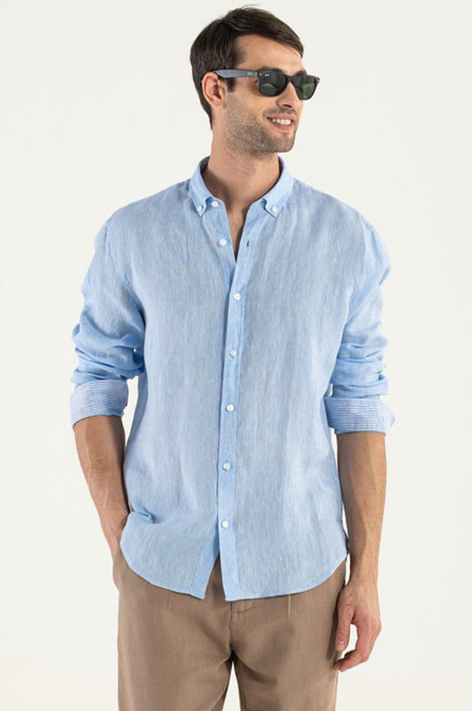 Camicia di Lino Azzurra