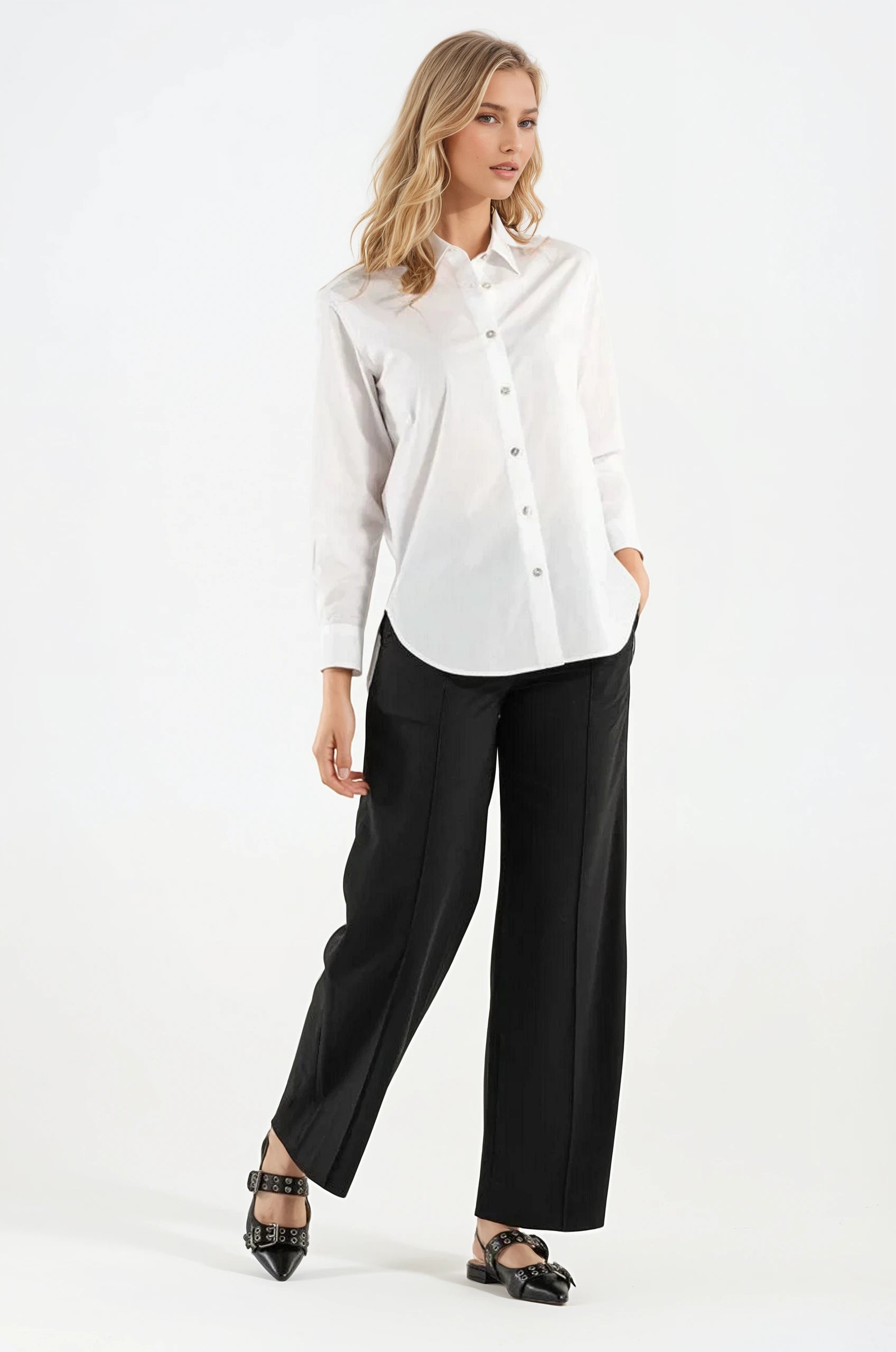 Camicia di Cotone Bianca Milano