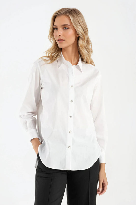 Camicia di Cotone Bianca Milano