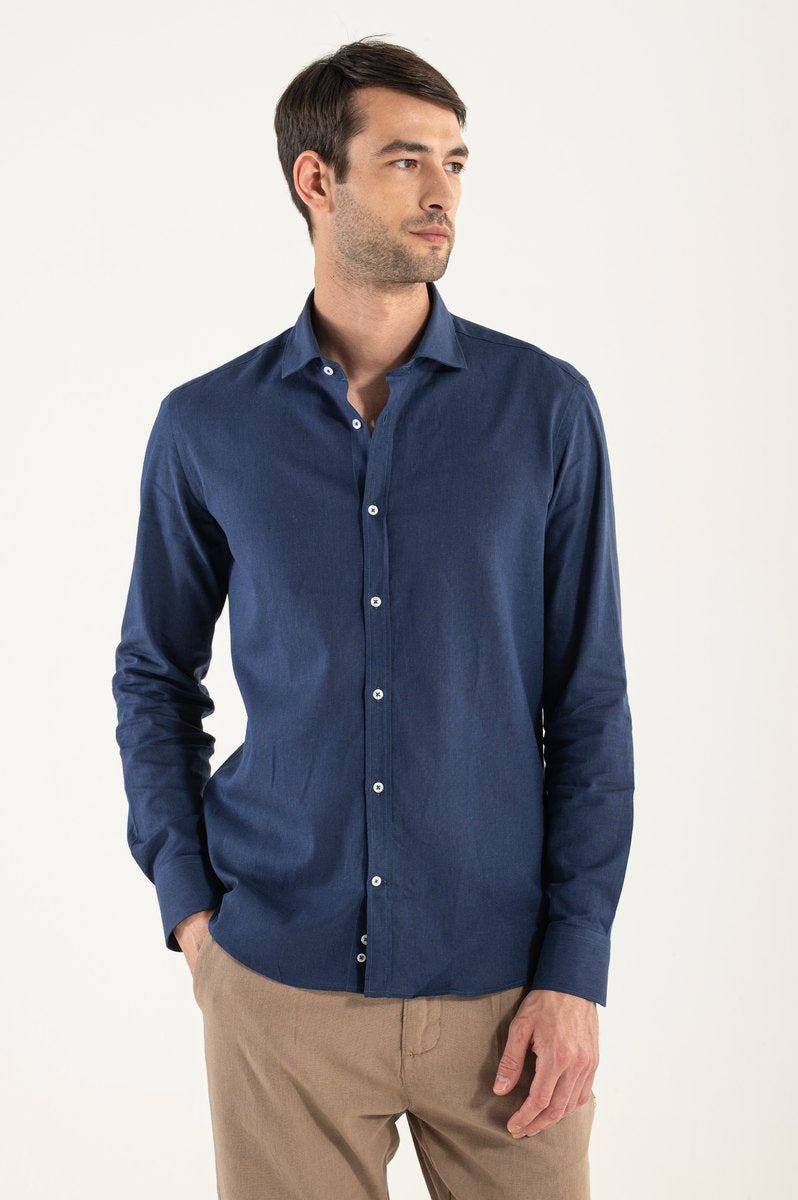Lino Blue Shirt