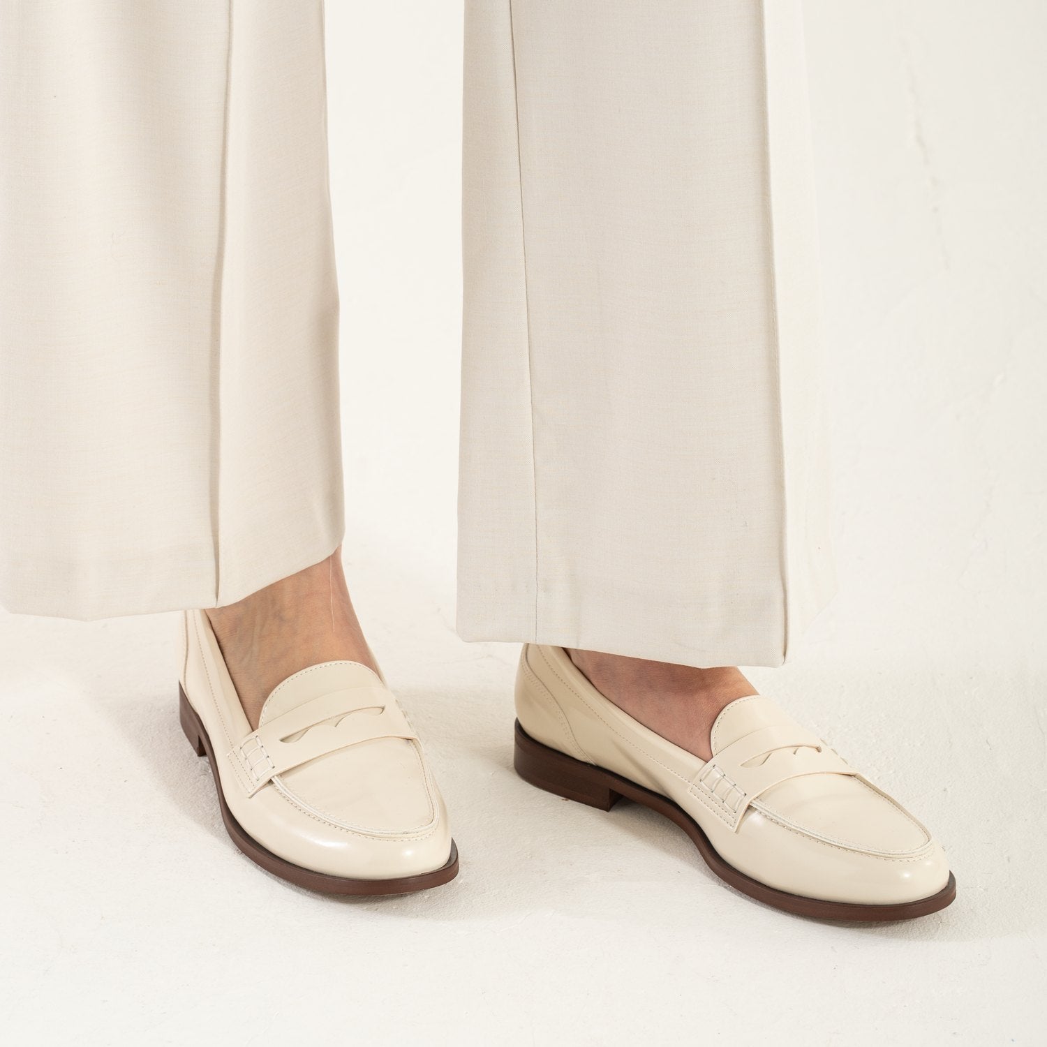 Mocassini Made in Italy Colore Off White