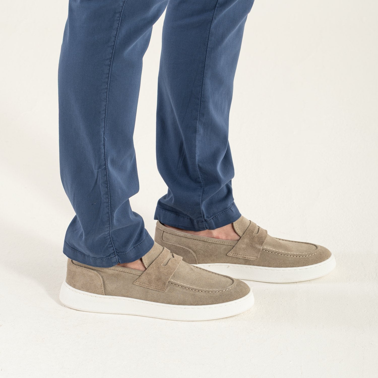 Mocassino Camoscio New Taupe
