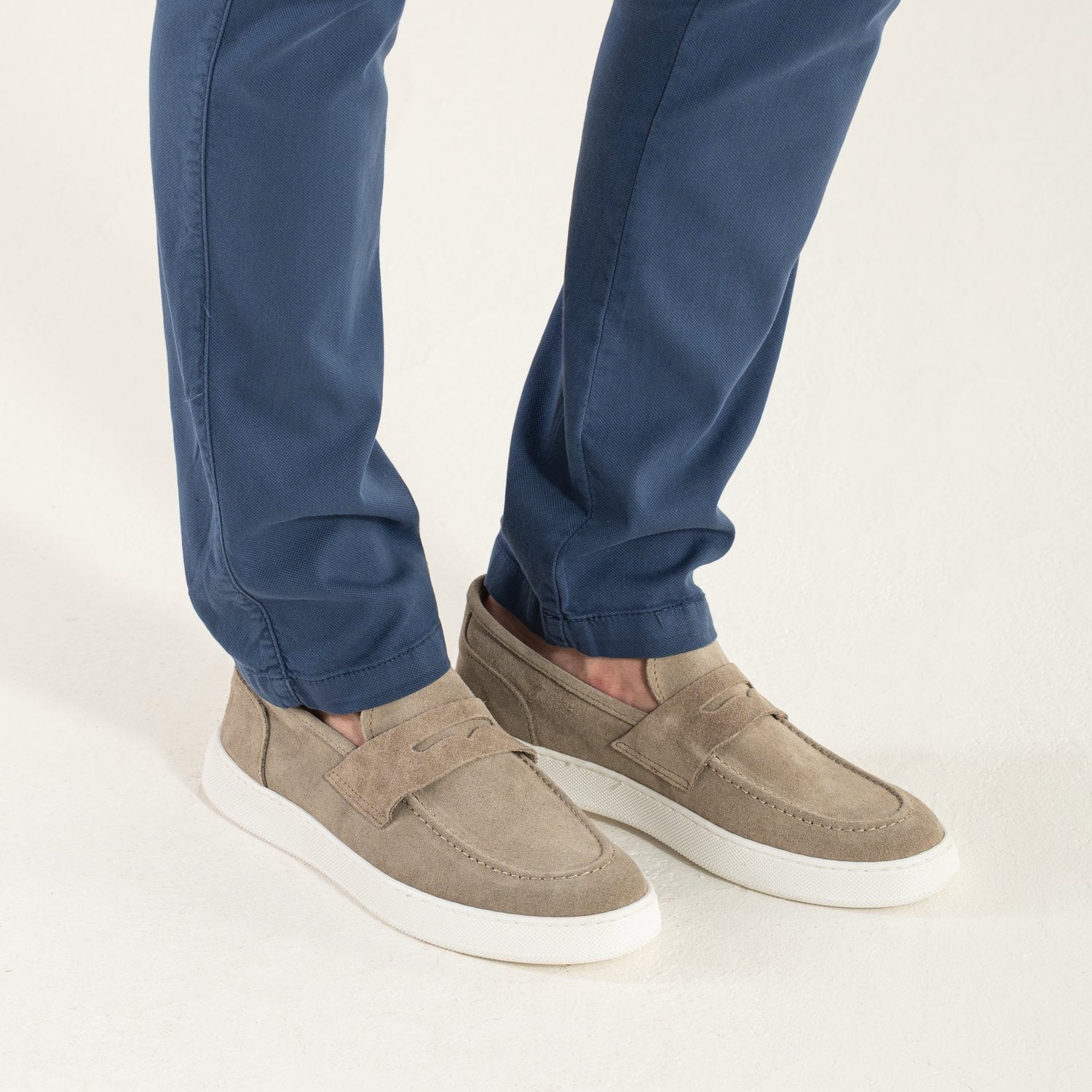 Mocassino Camoscio New Taupe