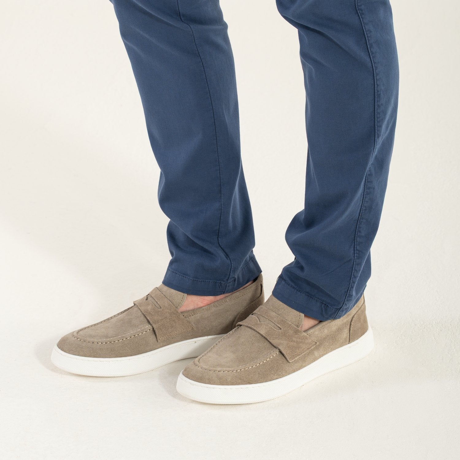 Mocassino Camoscio New Taupe