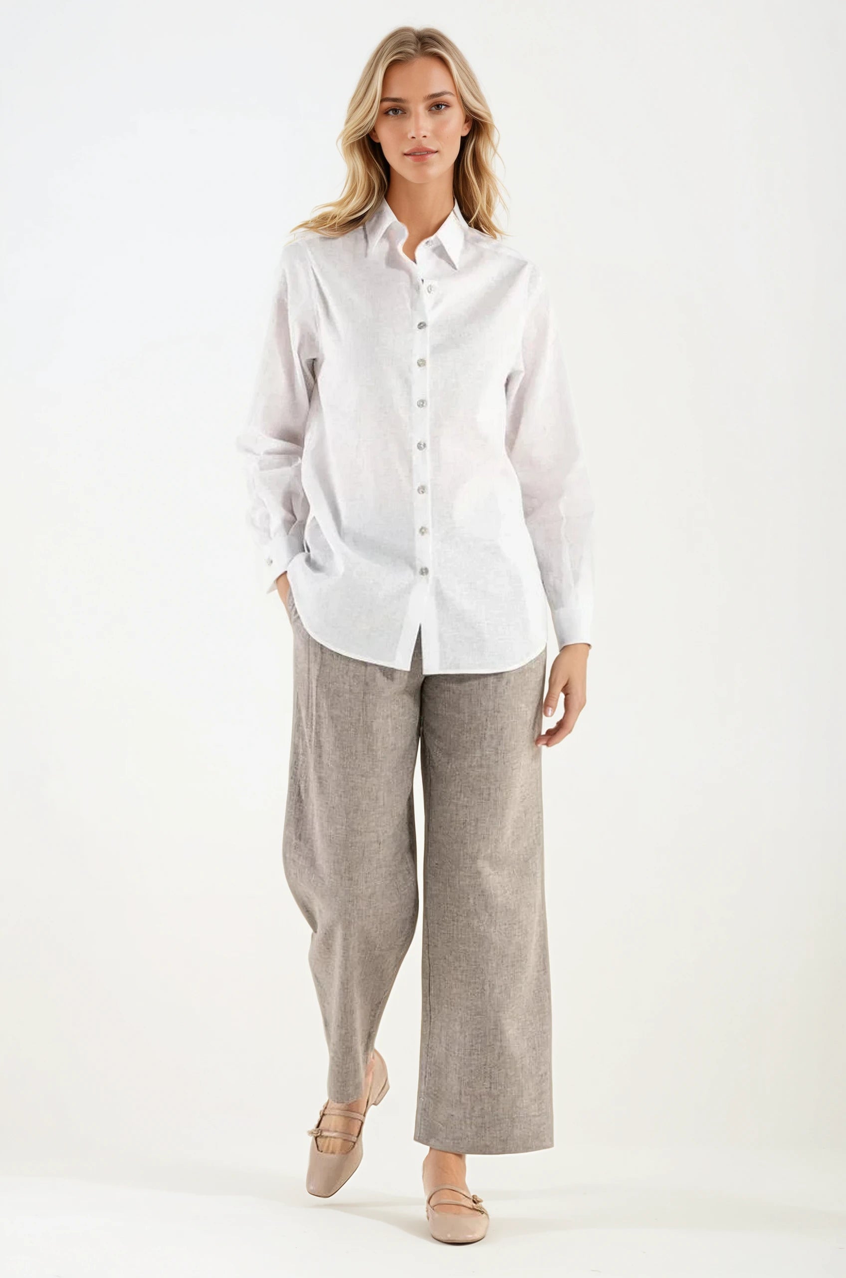 Camicia di Lino Bianca Portofino