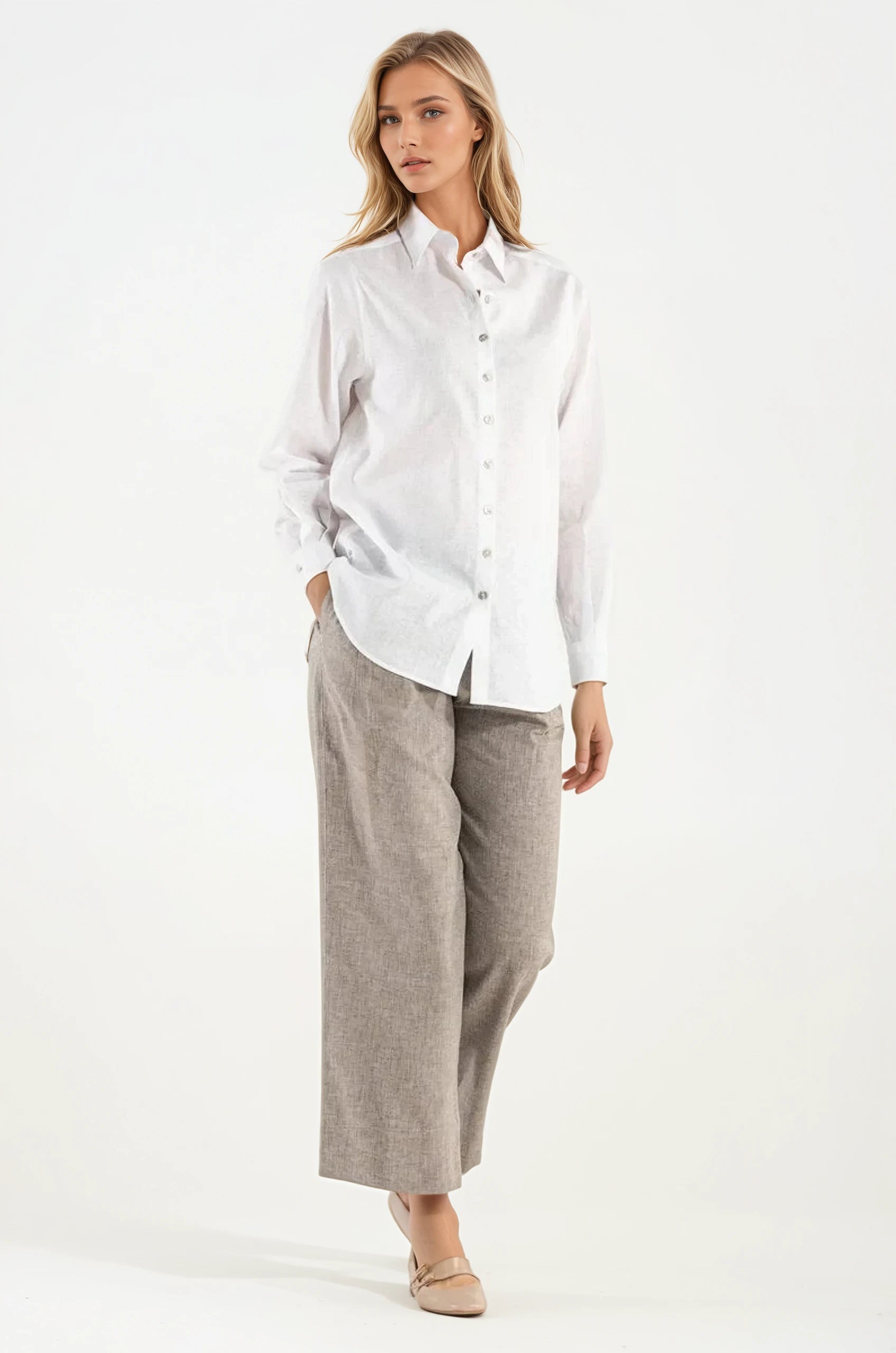 Camicia di Lino Bianca Portofino