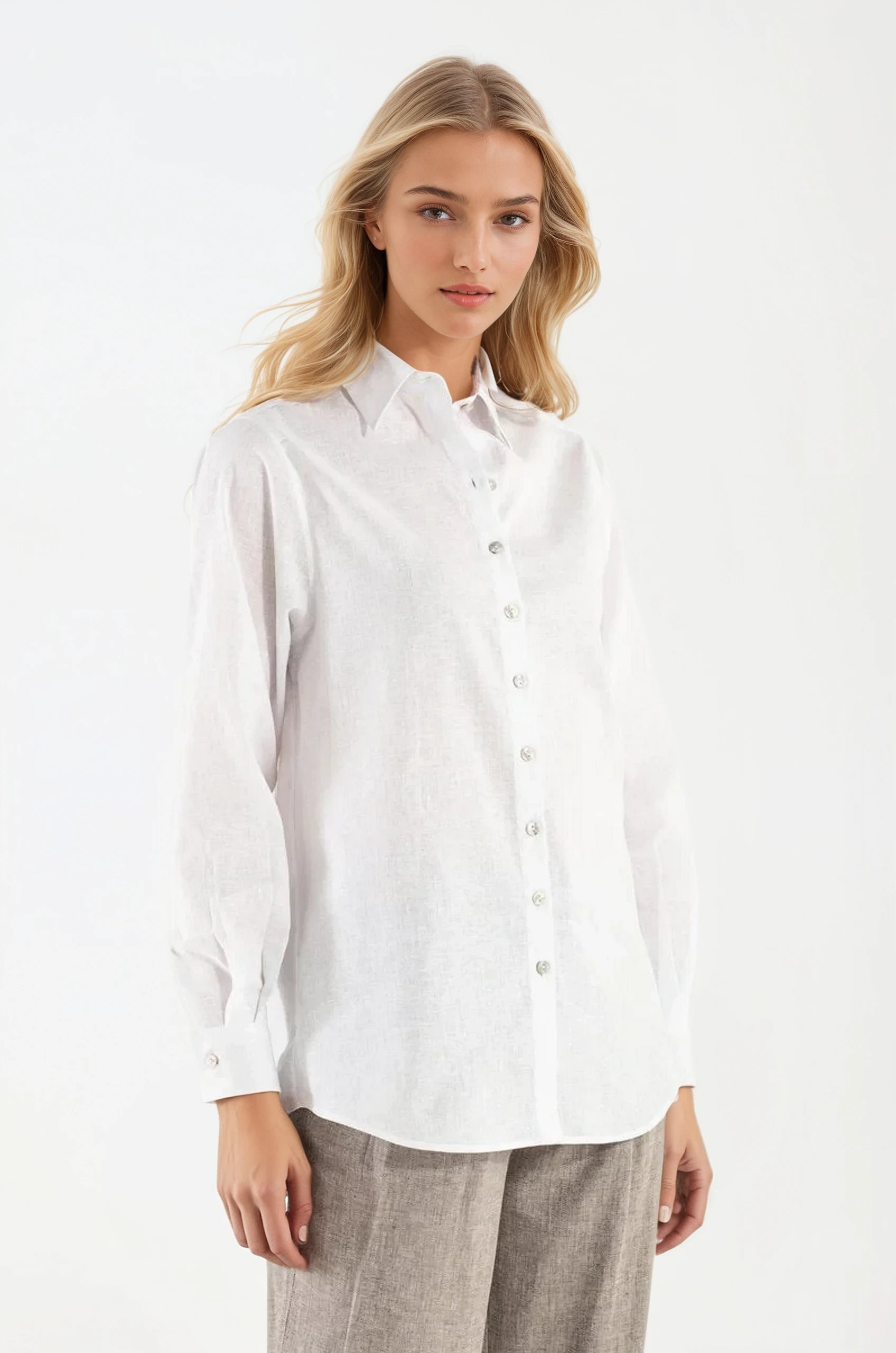Camicia di Lino Bianca Portofino