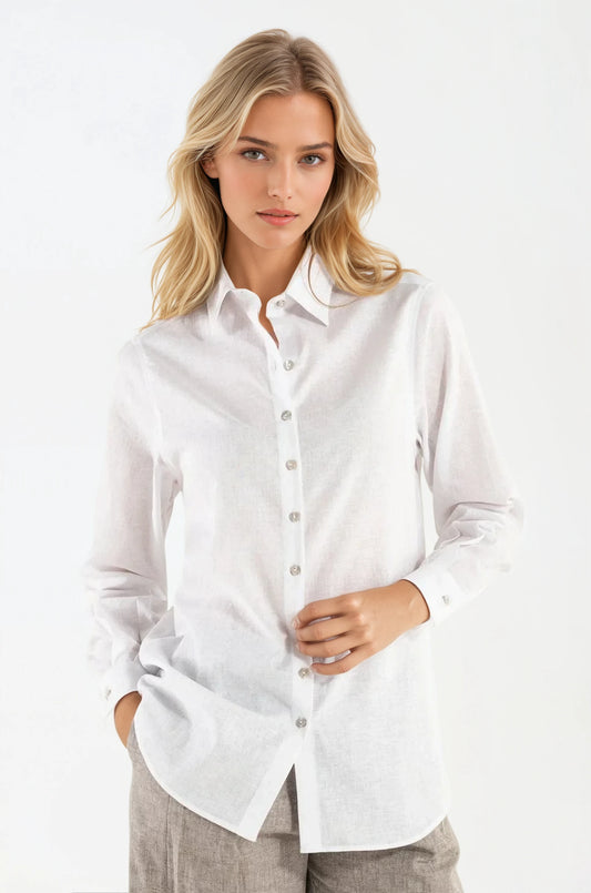 Camicia di Lino Bianca Portofino