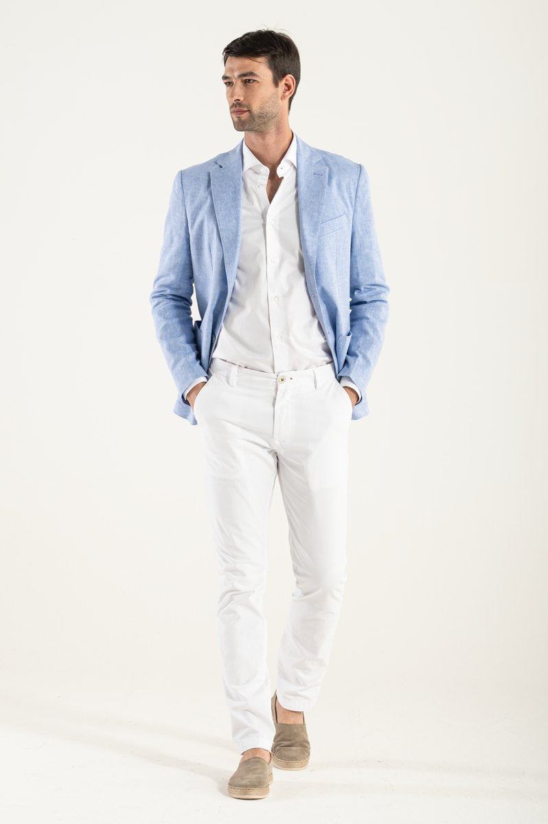 Pantaloni albi
