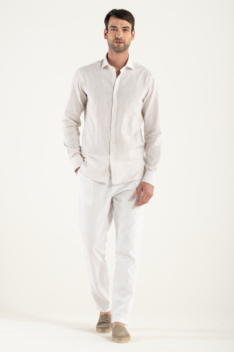 Lino Bacchetta Beige shirt