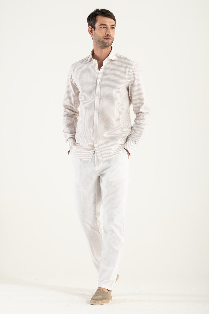 Lino Bacchetta Beige shirt