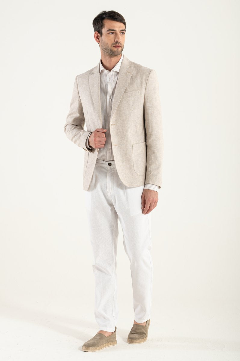 Blazer Beige linen/cotton