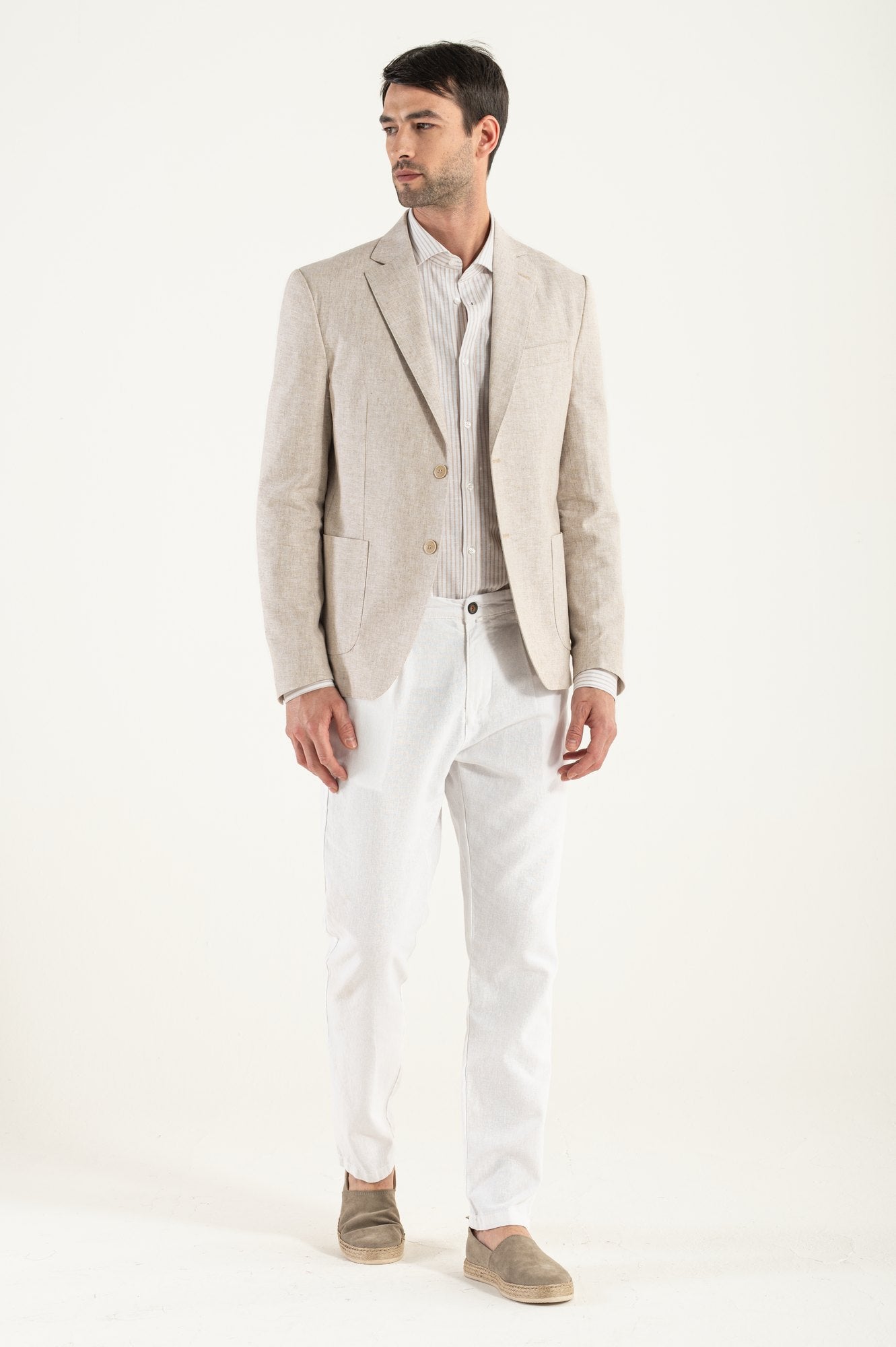 Pantalone Elegante Uomo Beige Pantalone Beige Chiaro Tango Details
