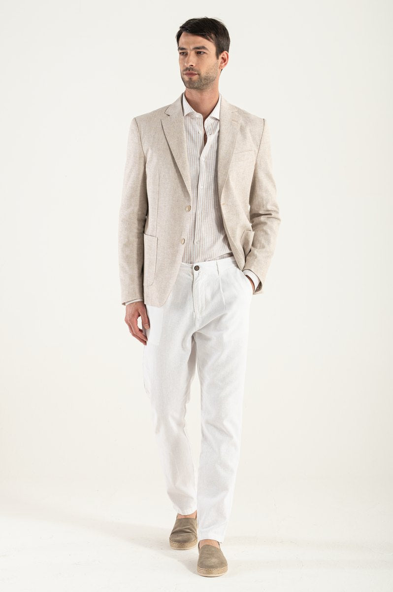 Blazer Beige linen/cotton