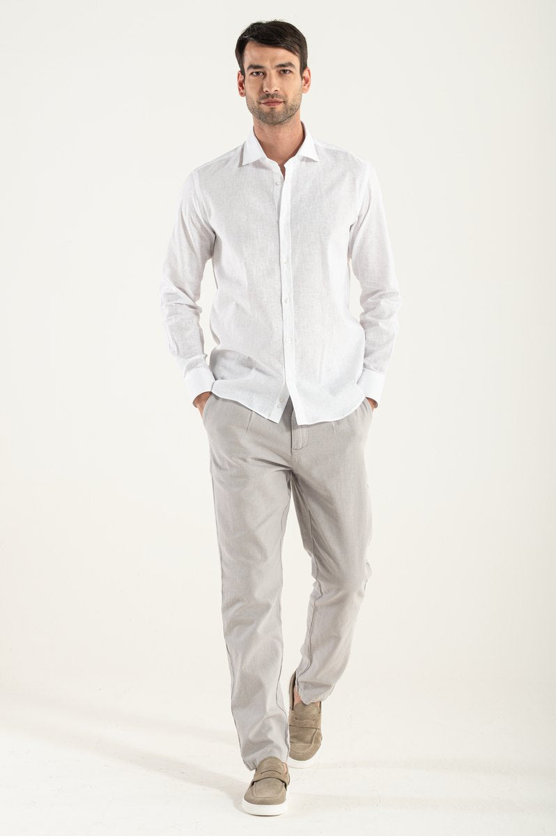 White linen shirt