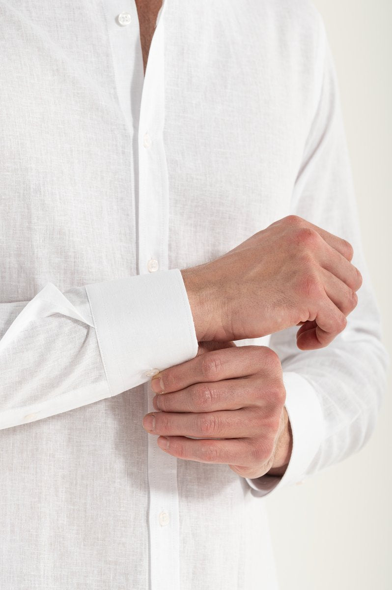 White linen shirt