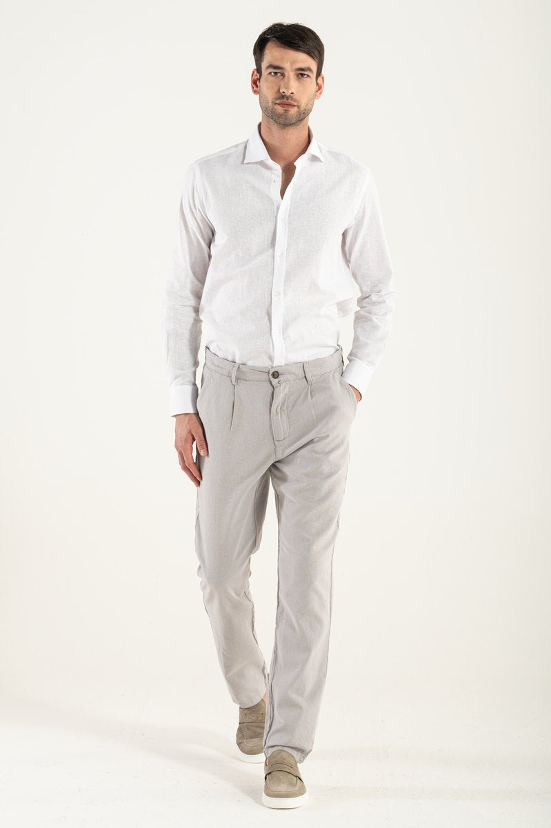 Pantalone di Lino Grigio