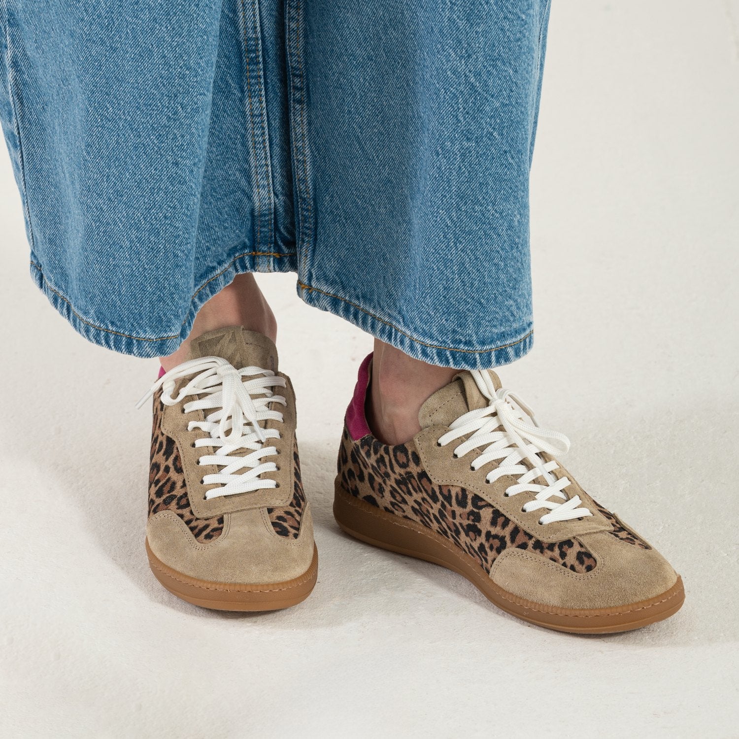 Sneakers Premium da Donna Bianca Fucsia