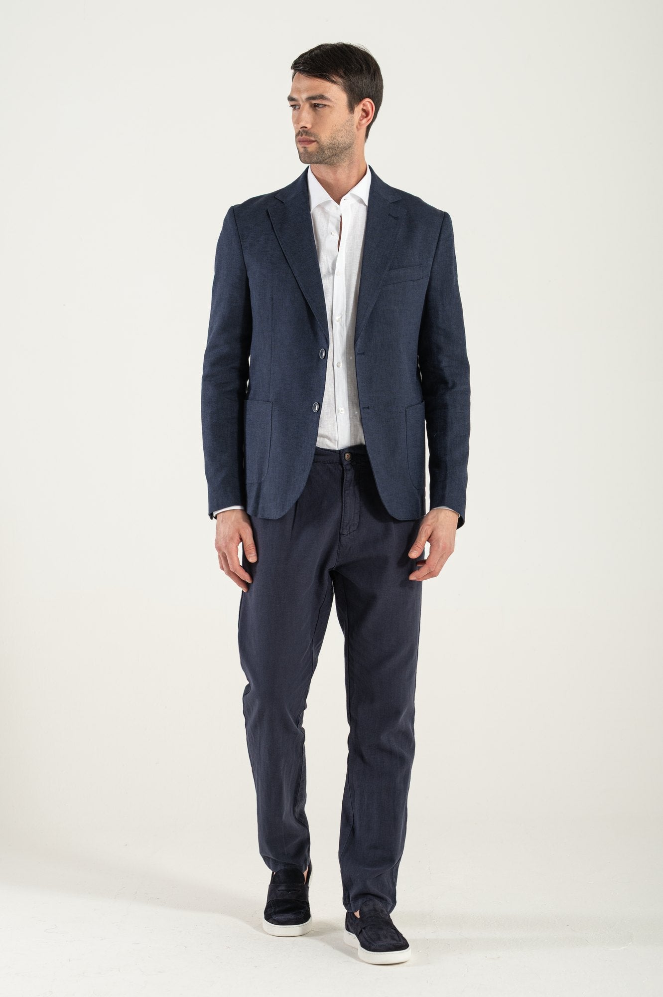 Blazer Blue Navy linen/cotton