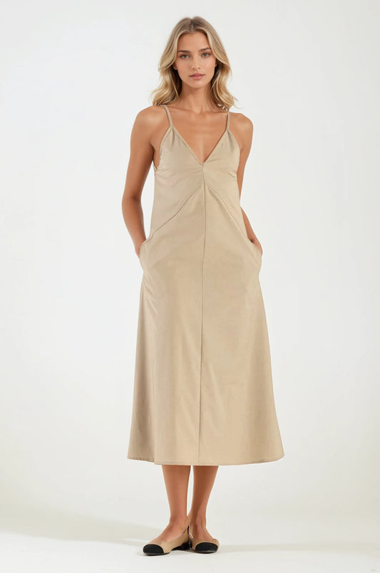 Vestito Telaflex Colore Beige