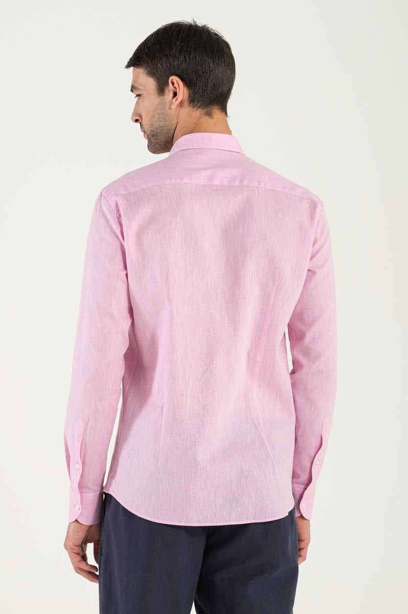 Pink linen shirt
