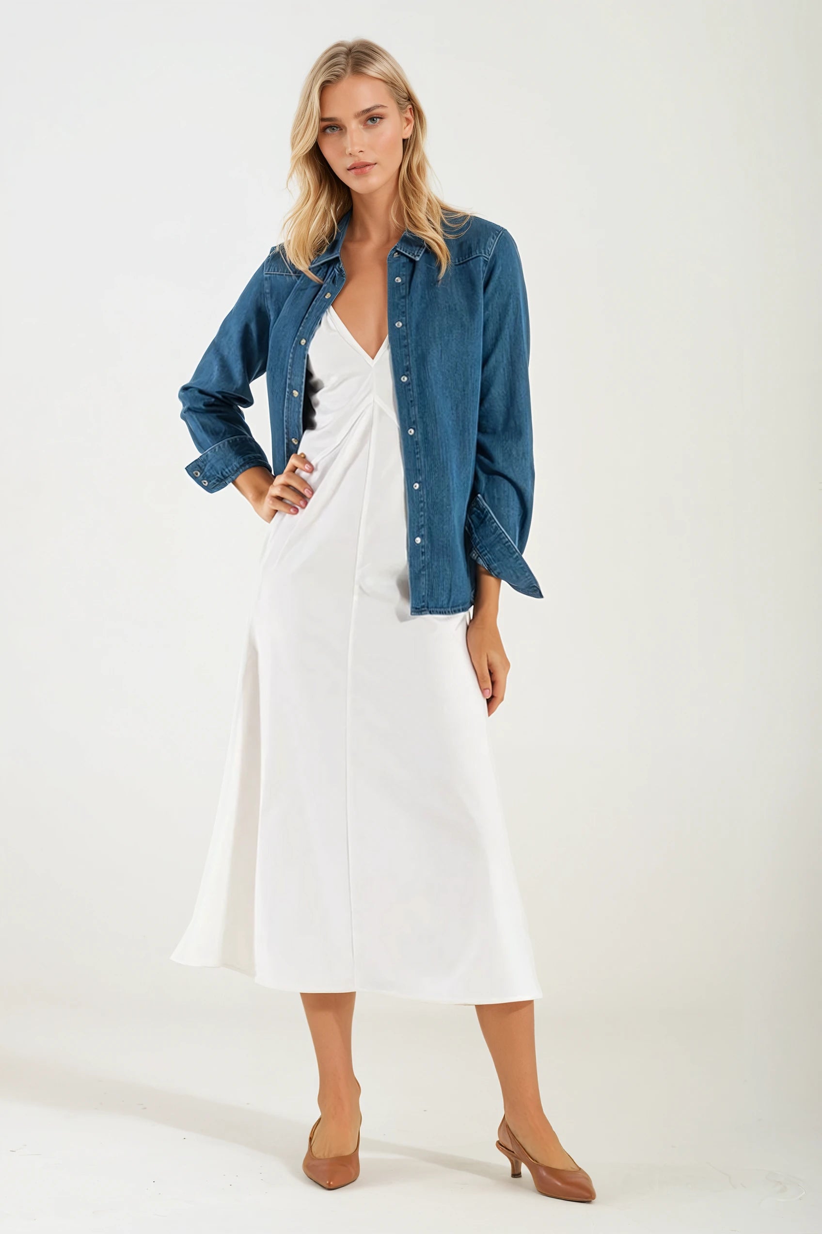 Dames jeans shirt