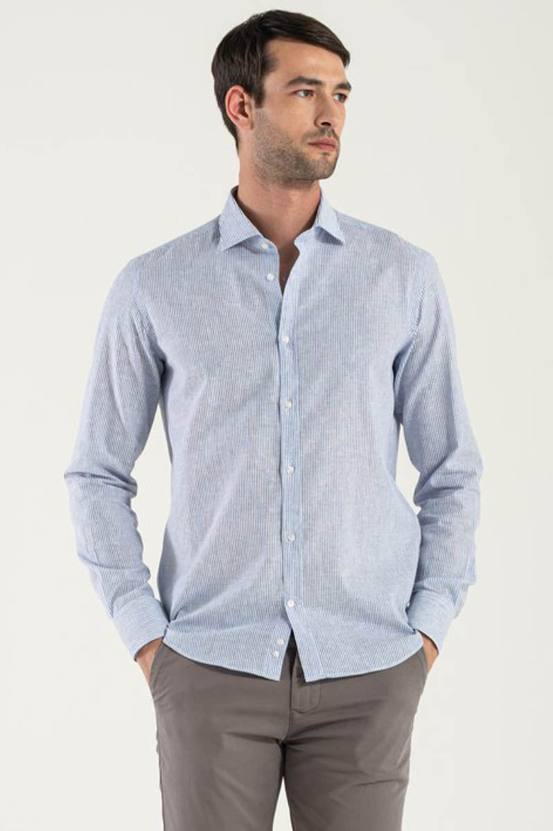 Lino Righine Blue Shirt