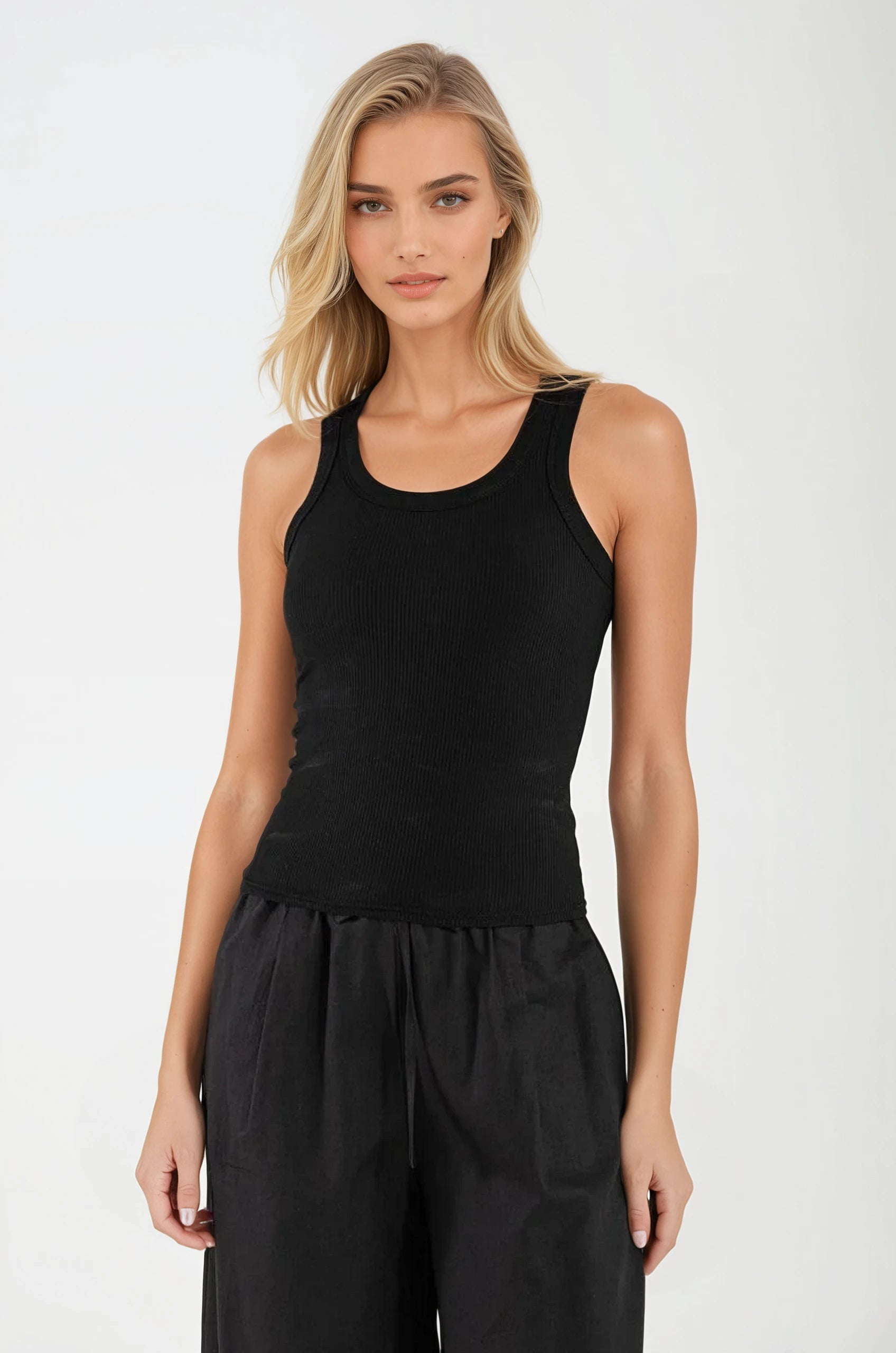 Canottiera da Donna in Cotone Black