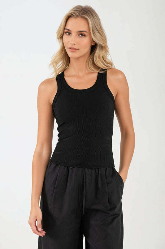Canottiera da Donna in Cotone Black