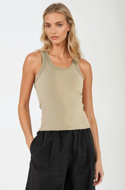 Canottiera da Donna in Cotone Green