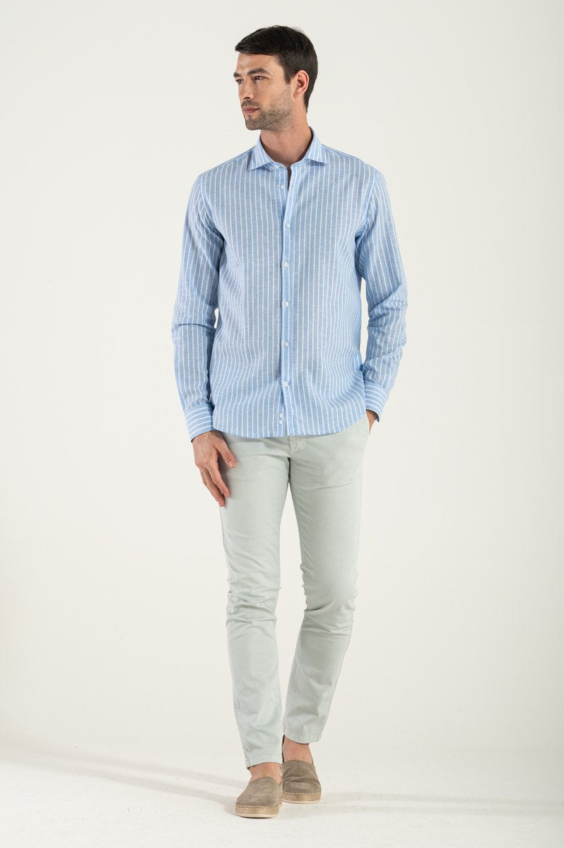 Lino St. Tropez Celeste shirt