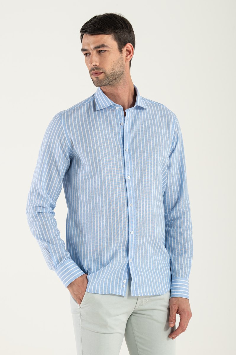 Lino St. Tropez Celeste shirt